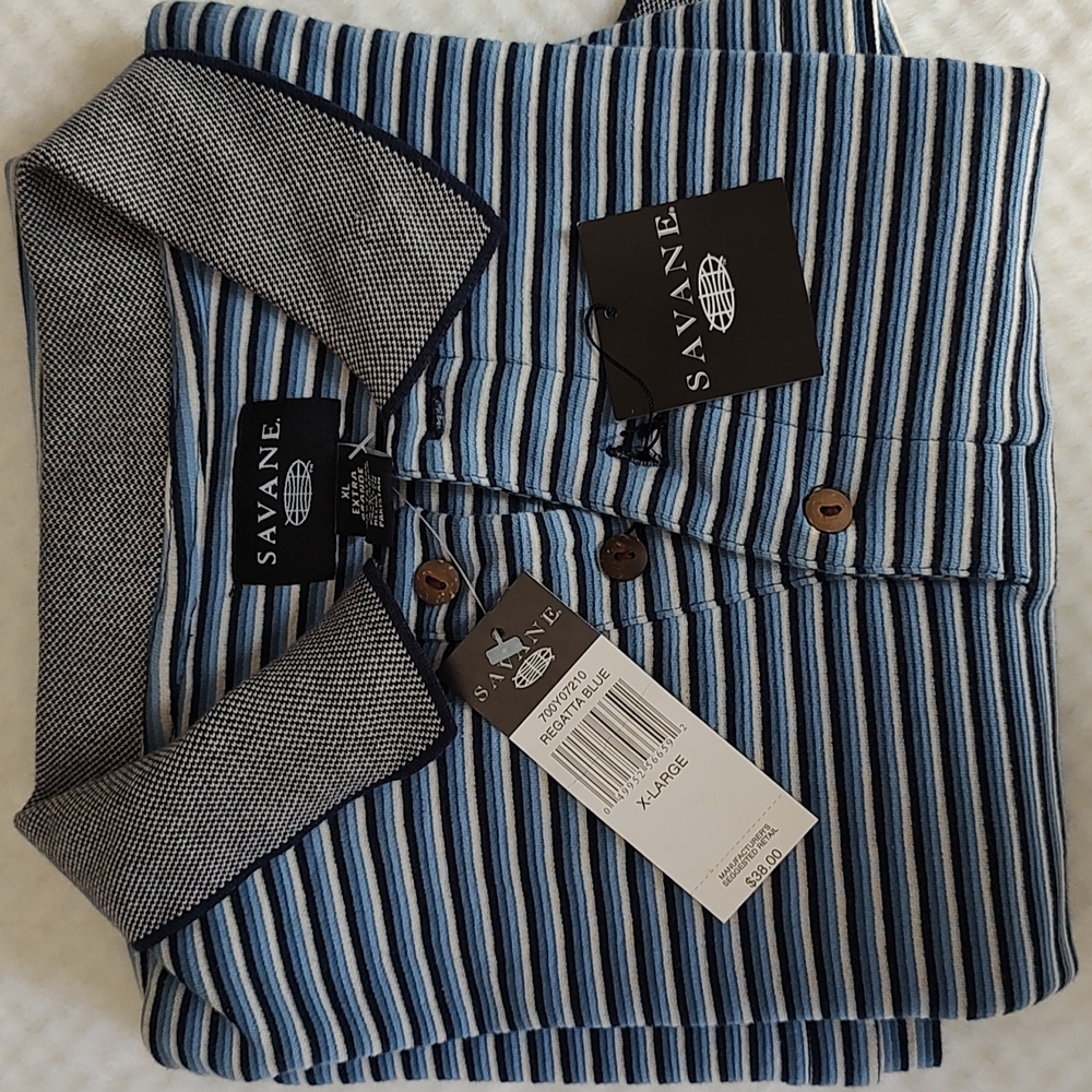 NWT Savane cotton polo shirt XL